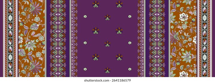 Textile digital ikat ethnic group background design Indiana border classical texture motif flowers retro Daman beautiful and handmade article abstract painting vintage style of damask wallpaper etc.