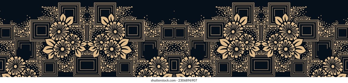  Textile digital Ikat geometric folklore ornament. Tribal ethnic vector texture. Seamless striped patterns in Aztec style. Figure tribal embroidery. Indian, Scandinavian, Gypsy, Mexican, folk pattern.