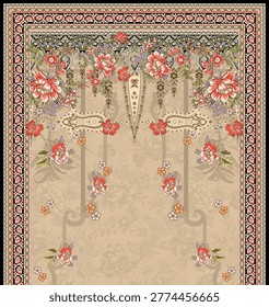A textile Digital Indian Daman luxury flowers Ikat Ethnic Ornamental pattern Turkish Thai traditional tattoo artist crossstitch seamless watercolor paper Border Multi-Color strips floral dress print in febrics and shirt front back in dupattas classical walls motifs design handmade artwork abstract textured and etc.......