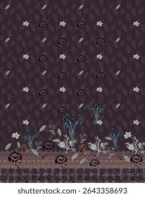 Textile digital Indiana border ikat ethnic Mughal pattern motif flower design traditional tattoo artist classic rock elemental vintage style abstract painting febric geometry Daman beautiful textured 