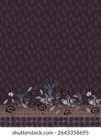 Textile digital Indiana border ikat ethnic Mughal pattern motif flower design traditional tattoo artist classic rock elemental vintage style abstract painting febric geometry Daman beautiful textured 