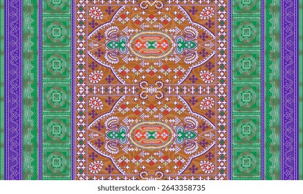 Textile digital Indiana border ikat ethnic Mughal pattern motif flower design traditional tattoo artist classic rock elemental vintage style abstract painting febric geometry Daman beautiful textured 