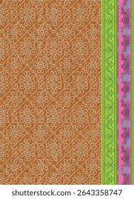 Textile digital Indiana border ikat ethnic Mughal pattern motif flower design traditional tattoo artist classic rock elemental vintage style abstract painting febric geometry Daman beautiful textured 