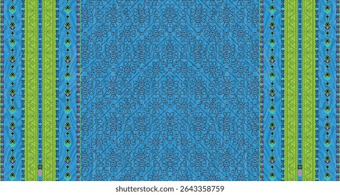 Textile digital Indiana border ikat ethnic Mughal pattern motif flower design traditional tattoo artist classic rock elemental vintage style abstract painting febric geometry Daman beautiful textured 