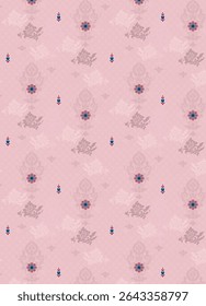 Textile digital Indiana border ikat ethnic Mughal pattern motif flower design traditional tattoo artist classic rock elemental vintage style abstract painting febric geometry Daman beautiful textured 