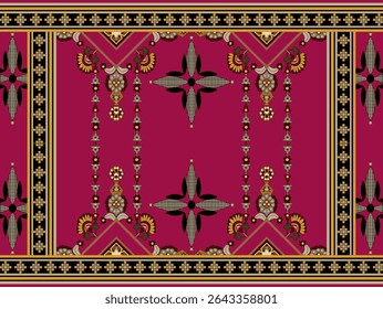 Textile digital Indiana border ikat ethnic Mughal pattern motif flower design traditional tattoo artist classic rock elemental vintage style abstract painting febric geometry Daman beautiful textured 