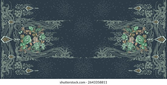 Textile digital Indiana border ikat ethnic Mughal pattern motif flower design traditional tattoo artist classic rock elemental vintage style abstract painting febric geometry Daman beautiful textured 