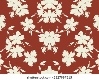 Textile digitale Motive Design Muster Collage zeitgenössische Blumen-und Polka Punkt Formen nahtlose Muster Set. Mid Century Moderne Kunst Design für Papier, Deckel, Stoff, Druck auf Stoff.