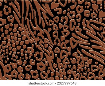 Textile digital motif design pattern Collage contemporary floral and polka dot shapes seamless pattern set. Mid Century Modern Art design for paper, cover, fabric, print on fabric.