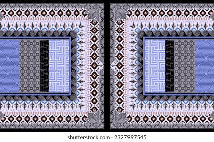 Textile digitale Motive Design Muster Collage zeitgenössische Blumen-und Polka Punkt Formen nahtlose Muster Set. Mid Century Moderne Kunst Design für Papier, Deckel, Stoff, Druck auf Stoff.