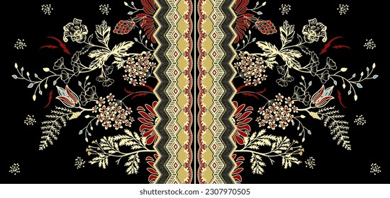 Textile digital motif pattern decor border Mughal paisley abstract ikat ethnic rug baroque ornament pattern for women clothing front back and luxury print dress patterns wallpaper gift card frame etc.