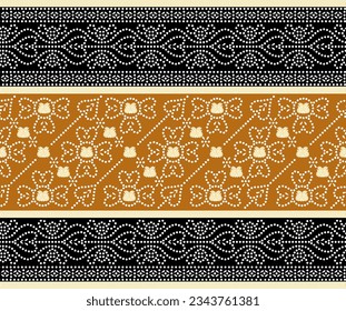 Textile digital motif pattern decor border ikat ethnic rugs Mughal paisley abstract baroque Flowers chunri damask motifs for women clothing front back and dupatta. Frame gift card wallpaper elements. svg