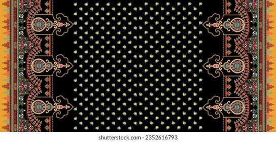 Motivos textiles digitales diseño patrón estilo étnico motivo tradicional thai barroco y adornos camisetas y dupatta flores abstractas de lujo vintage apropiadas para mujeres ropa
