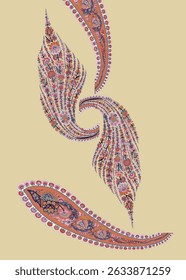 A textile digital Mughal art Flora ornament element motif border pattern indian classical front back and dupattay print in febric industry handmade flowers retro textured skin wall paper towels etc.