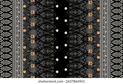 Textile digital Mughal art Flora ornament element Kurtis style ethnic groups motif ikat pattern indian classical texture and front back half tone color flowers retro Daman beautiful design article etc