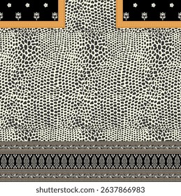 Textile digital Mughal art Flora ornament element Kurtis style ethnic groups motif ikat pattern indian classical texture and front back half tone color flowers retro Daman beautiful design article etc