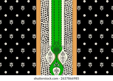 Textile digital Mughal art Flora ornament element Kurtis style ethnic groups motif ikat pattern indian classical texture and front back half tone color flowers retro Daman beautiful design article etc