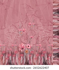 Textile digital arte mogol elemento de ornamento Flora estilo Kurtis tatuagem tradicional texturizado pele parede papelada para mulheres Indiana roupas e coisas como padrão de fronteira flores artesanais retro etc