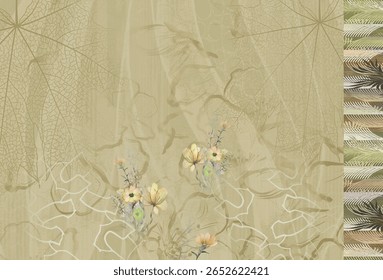 Textile digital arte mogol elemento de ornamento Flora estilo Kurtis tatuagem tradicional texturizado pele parede papelada para mulheres Indiana roupas e coisas como padrão de fronteira flores artesanais retro etc