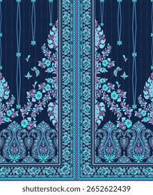 Textile digital arte mogol elemento de ornamento Flora estilo Kurtis tatuagem tradicional texturizado pele parede papelada para mulheres Indiana roupas e coisas como padrão de fronteira flores artesanais retro etc