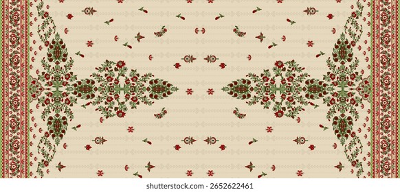 Textile digital arte mogol elemento de ornamento Flora estilo Kurtis tatuagem tradicional texturizado pele parede papelada para mulheres Indiana roupas e coisas como padrão de fronteira flores artesanais retro etc