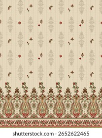 Textile digital arte mogol elemento de ornamento Flora estilo Kurtis tatuagem tradicional texturizado pele parede papelada para mulheres Indiana roupas e coisas como padrão de fronteira flores artesanais retro etc