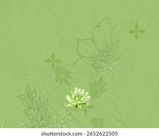 Textile digital arte mogol elemento de ornamento Flora estilo Kurtis tatuagem tradicional texturizado pele parede papelada para mulheres Indiana roupas e coisas como padrão de fronteira flores artesanais retro etc