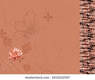 Textile digital arte mogol elemento de ornamento Flora estilo Kurtis tatuagem tradicional texturizado pele parede papelada para mulheres Indiana roupas e coisas como padrão de fronteira flores artesanais retro etc
