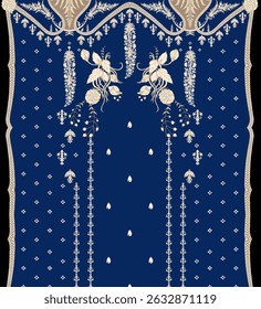 Textile digital Mughal pattern motif ikat ethnic background handmade flowers retro textured skin wall paper element Kurtis style traditional tattoo artist print in febric industry 