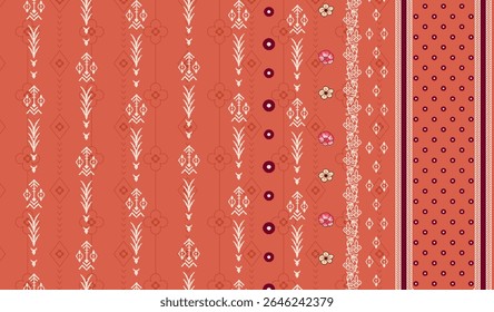 Textile digital Mughal pattern set of damask wallpaper gifts card for women Indiana border classical texture traditional tattoo artist motif ornament element Kurtis style ethnic groups background etc.