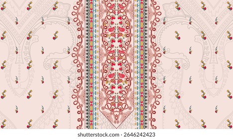 Têxtil digital Mughal padrão conjunto de damasco papel de parede presentes cartão para mulheres Indiana borda clássica textura tradicional tatuagem artista motivo ornamento elemento Kurtis estilo étnico grupos fundo etc.