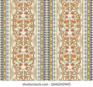 Textile digital Mughal pattern set of damask wallpaper gifts card for women Indiana border classical texture traditional tattoo artist motif ornament element Kurtis style ethnic groups background etc.