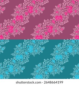 Um conjunto de padrão mogol digital têxtil de damasco papel de parede presentes cartão para mulheres Indiana bordas clássico texturizado tradicional tatuagem artista impressão em geometria febric Daman bonito elemento Kurtis Logo 