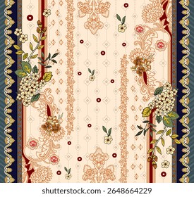 A textile digital Mughal pattern set of damask wallpaper gifts card for women Indiana borders classical textured traditional tattoo artist print in febric geometry Daman beautiful element Kurtis Logo 