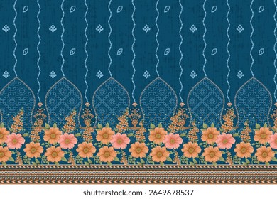 Têxtil digital Mughal padrão conjunto de damasco papel de parede presentes cartão para mulheres Indiana bordas textura clássica tradicional tatuagem artista impressão em geometria febric Daman bela série turca de motivo