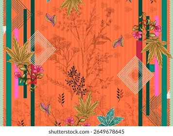 Textile digital Mughal pattern set of damask wallpaper gifts card for women Indiana borders classical texture traditional tattoo artist print in febric geometry Daman beautiful Turkish series of motif