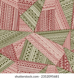 Textile digital pattern motif design ethnic style print in fabric.