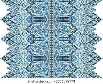 Textile digitale Muster motif Stil handgefertigt Drown Druck in Stoff.