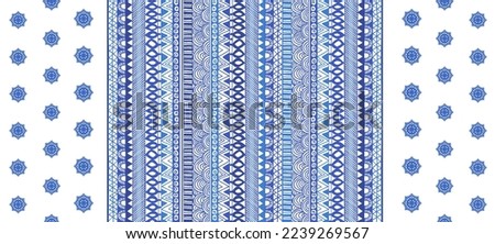 Textile digital and rotary Print Bed Sheet Design Pattern floral abstract geometric home furnishing  Stockfoto © 