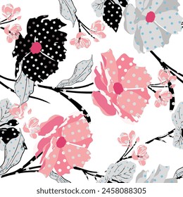 Textile and digital seamless floral pattern vector design