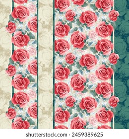 Textile and digital seamless floral pattern vector design