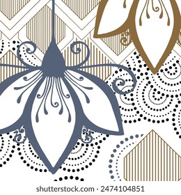 Textile and digital seamless floral pattern vector design