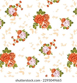 Textile and digital seamless floral vector design 