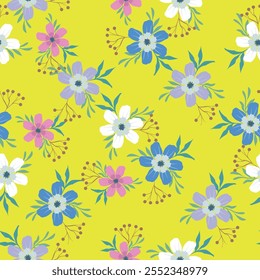 Textiles und digitales nahtloses florales Vektordesign