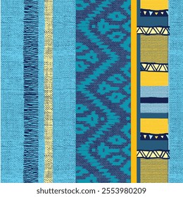 Textile and digital seamless patter.
