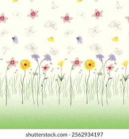 Textile and digital seamless pattern