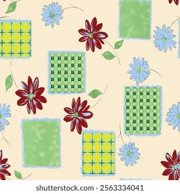 Textile and digital seamless pattern