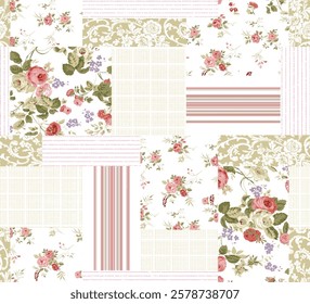 Textile and digital seamless pattern butterflies design.