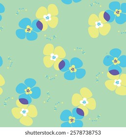 Textile and digital seamless pattern butterflies design.