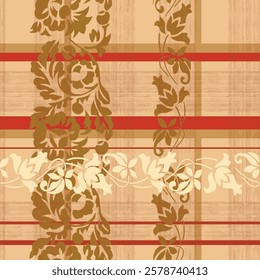 Textile and digital seamless pattern butterflies design.